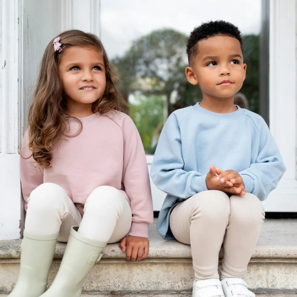 Little Prince & Sister - Cotton Sweatshirt - Cornflower Blue
