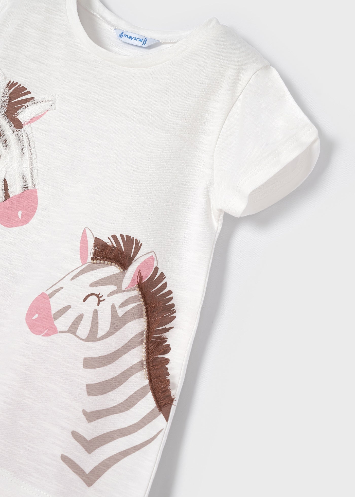 Mayoral - Girls White & Pink Zebra Leggings set
