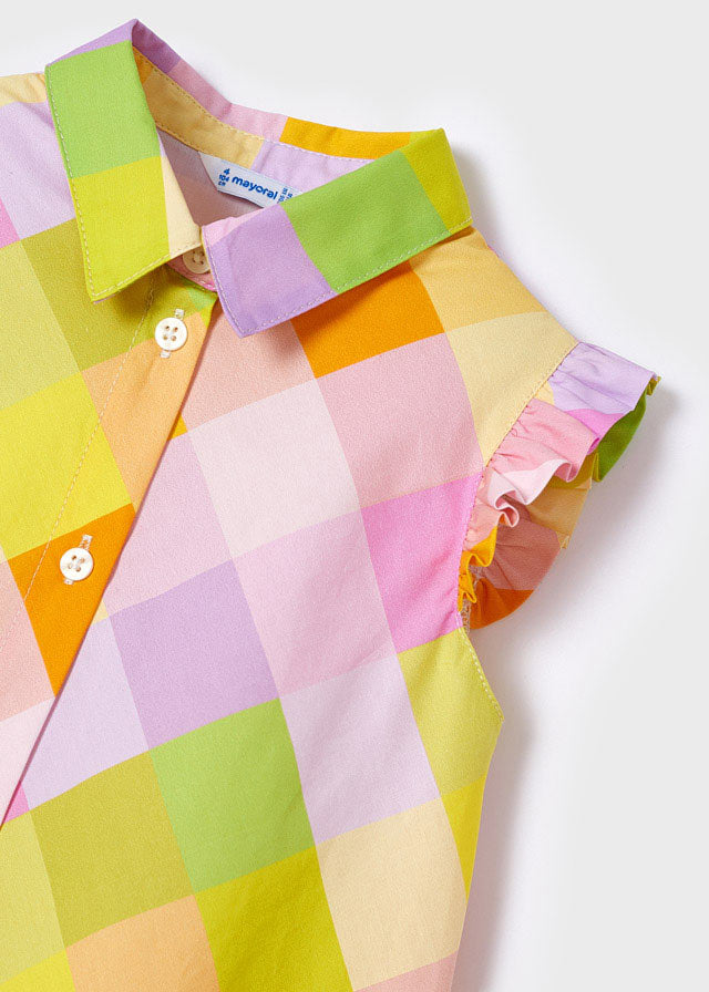 Mayoral - Girls Multicolour Check Blouse