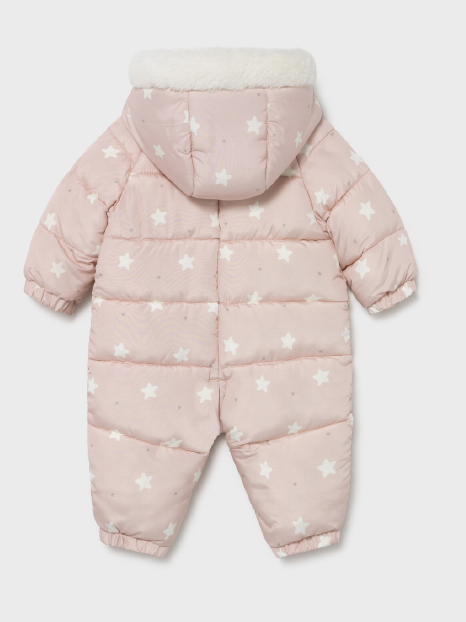 Mayoral - Girls Pink Star Snowsuit
