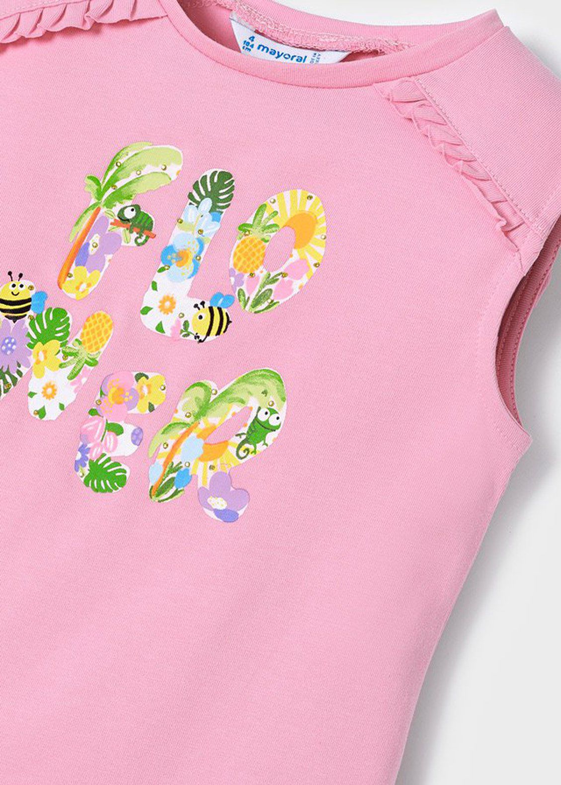 Mayoral - Pink Flower Cotton Top