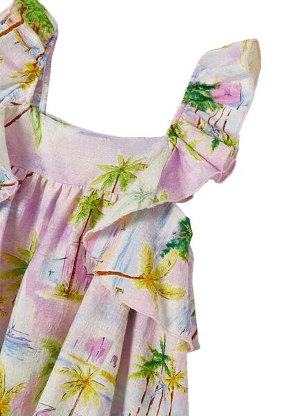 Mayoral - Girl Palm Tree Print Dress