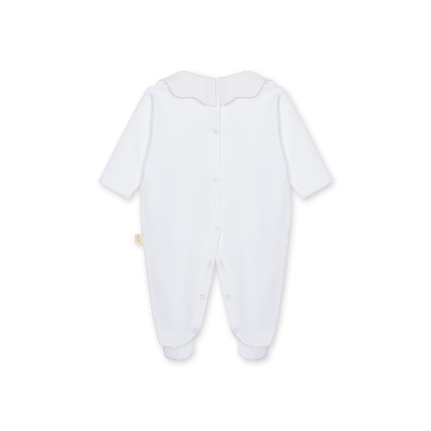 Baby Gi - Cotton Pique Sleepsuit - White