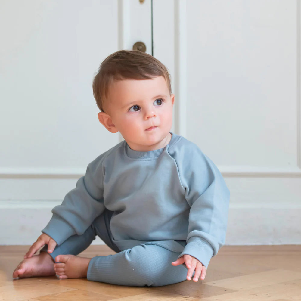 Little Prince & Sister - Cotton Sweatshirt - Cornflower Blue