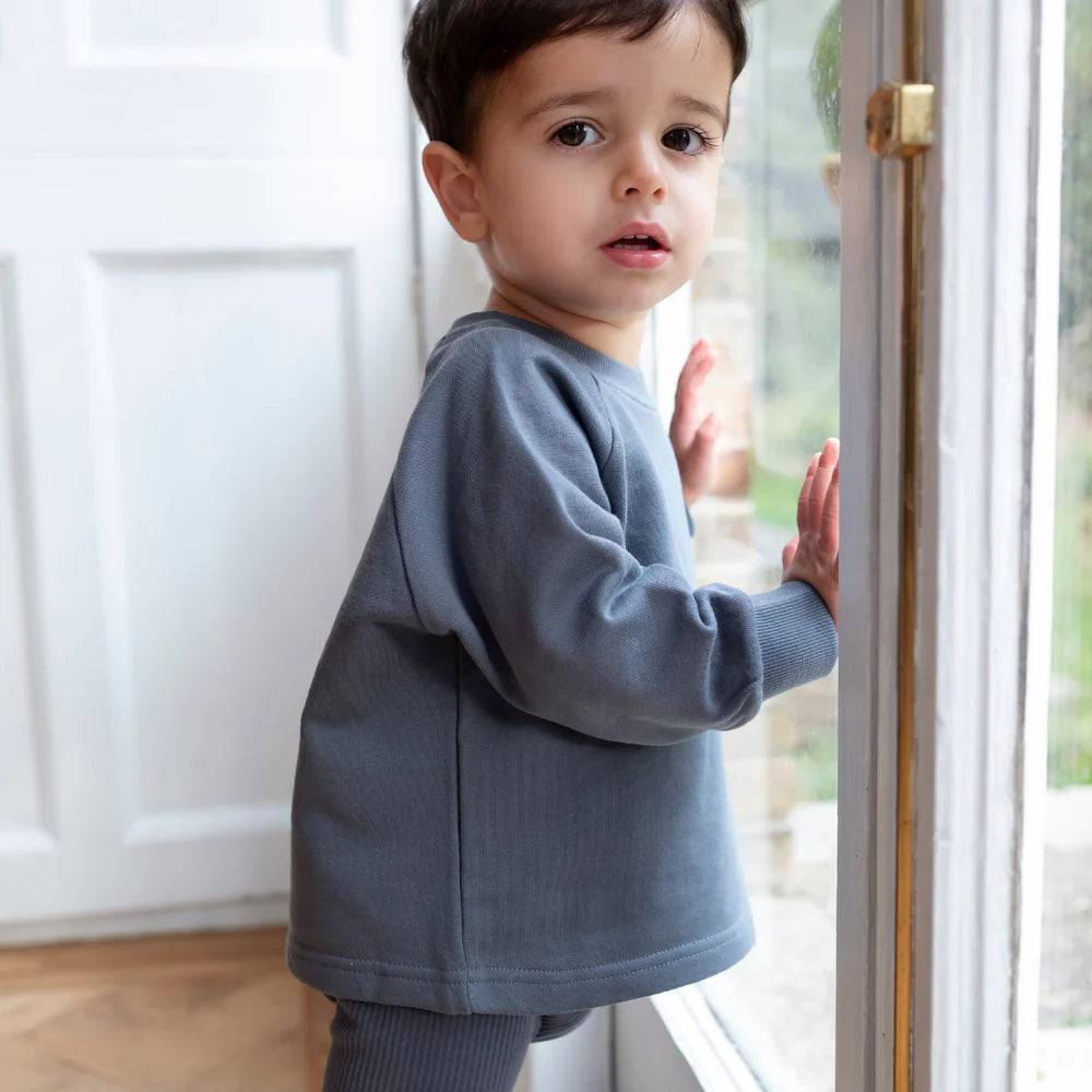Little Prince & Sister - Cotton Sweatshirt - Marine Blue