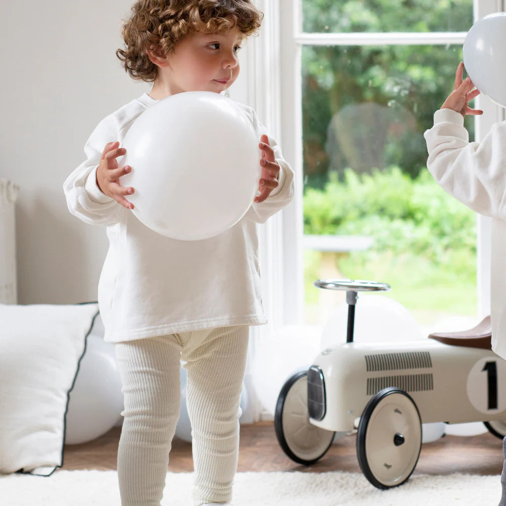 Little Prince & Sister - Ribbed Leggings - Cream