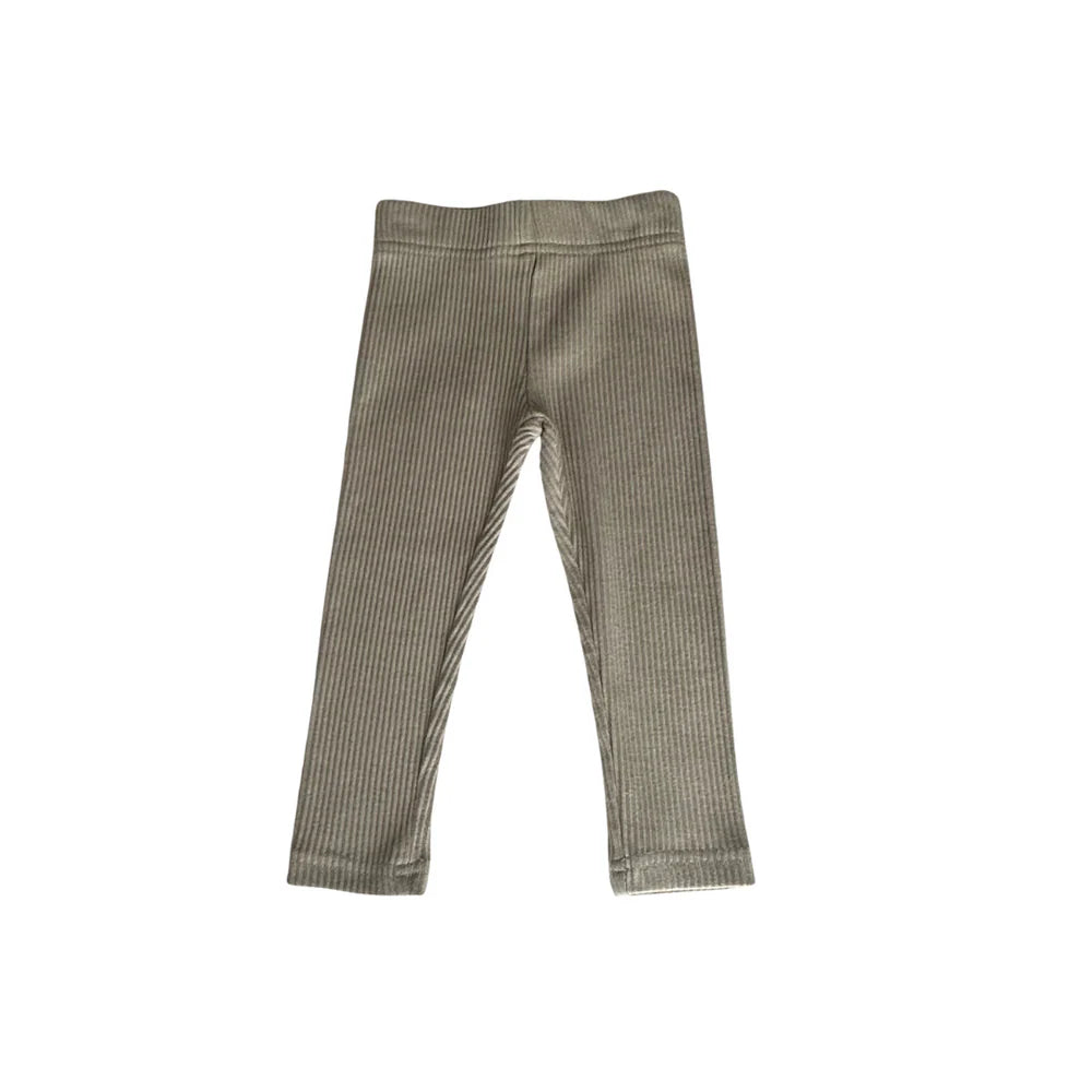 Little Prince & Sister - Ribbed Leggings - Light Beige