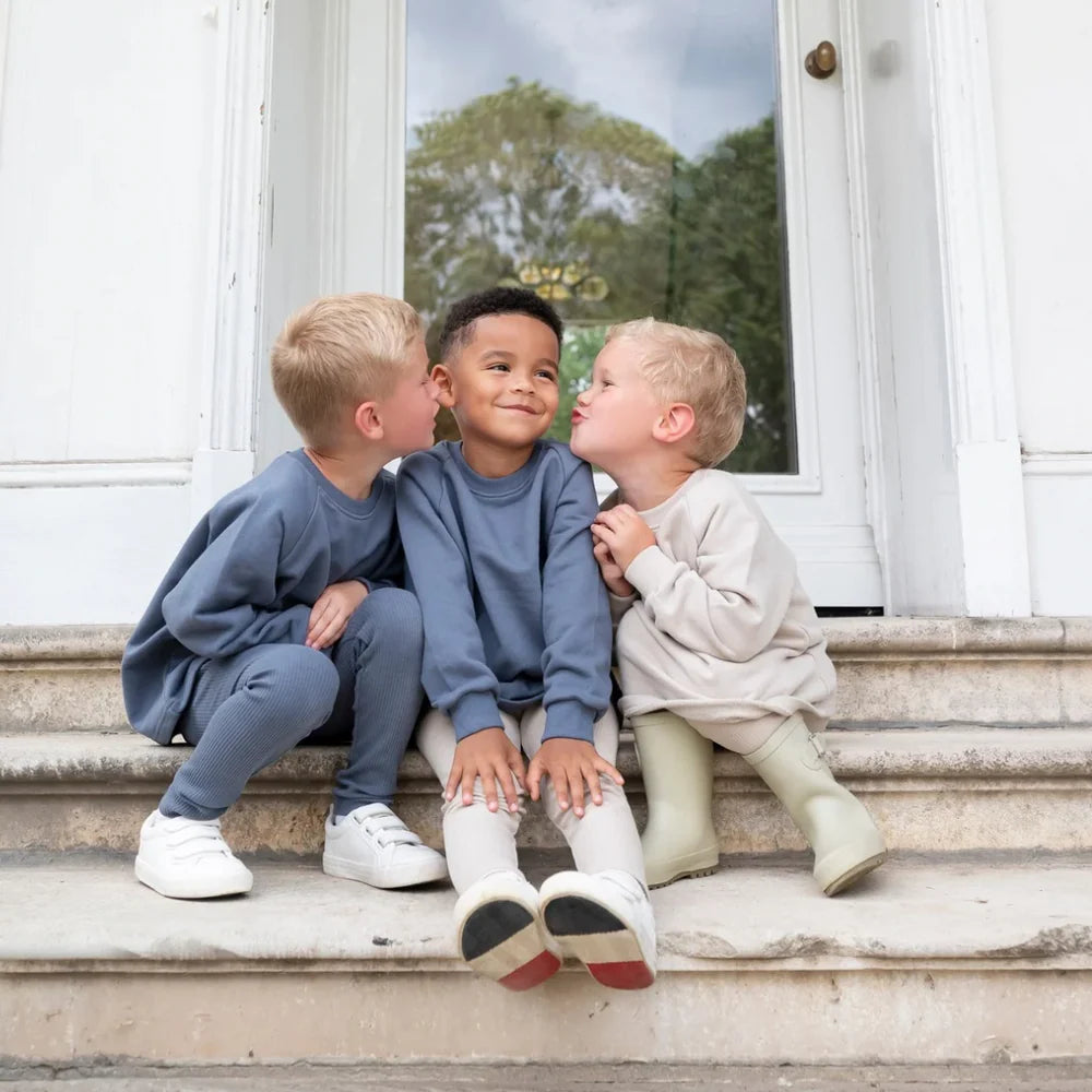 Little Prince & Sister - Ribbed Leggings - Marine Blue