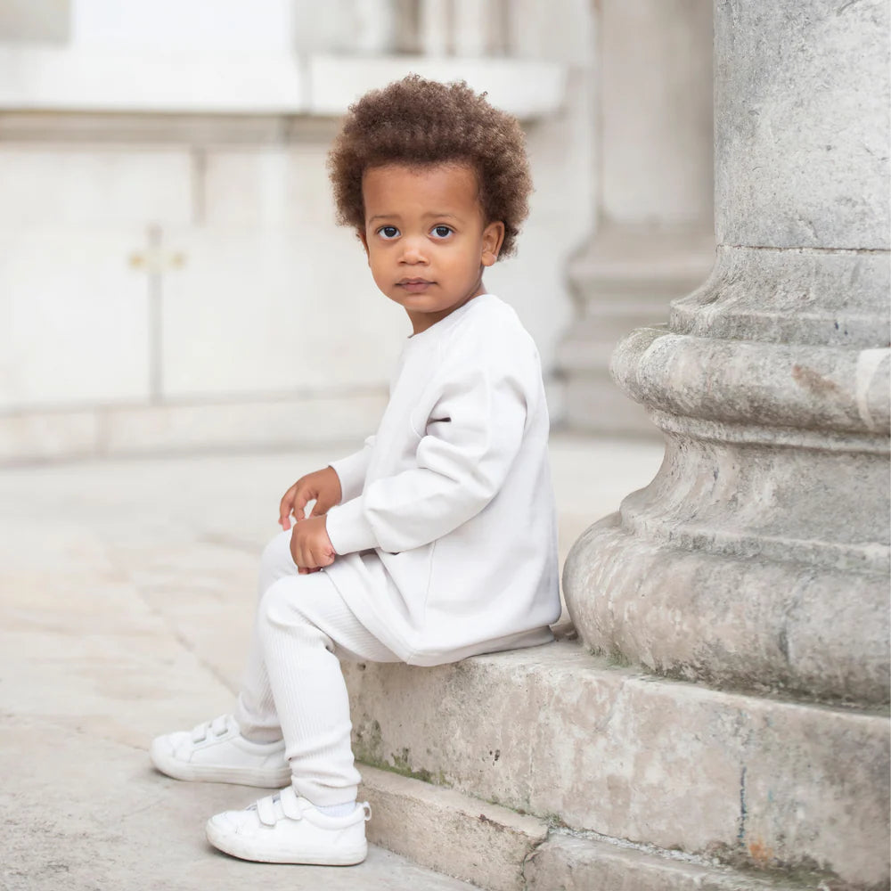 Little Prince & Sister - Ribbed Leggings - Off White