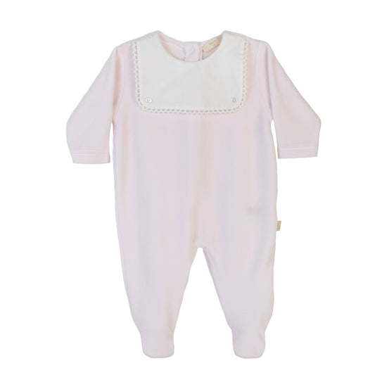 Baby Gi - Pink Square Bib Sleepsuit