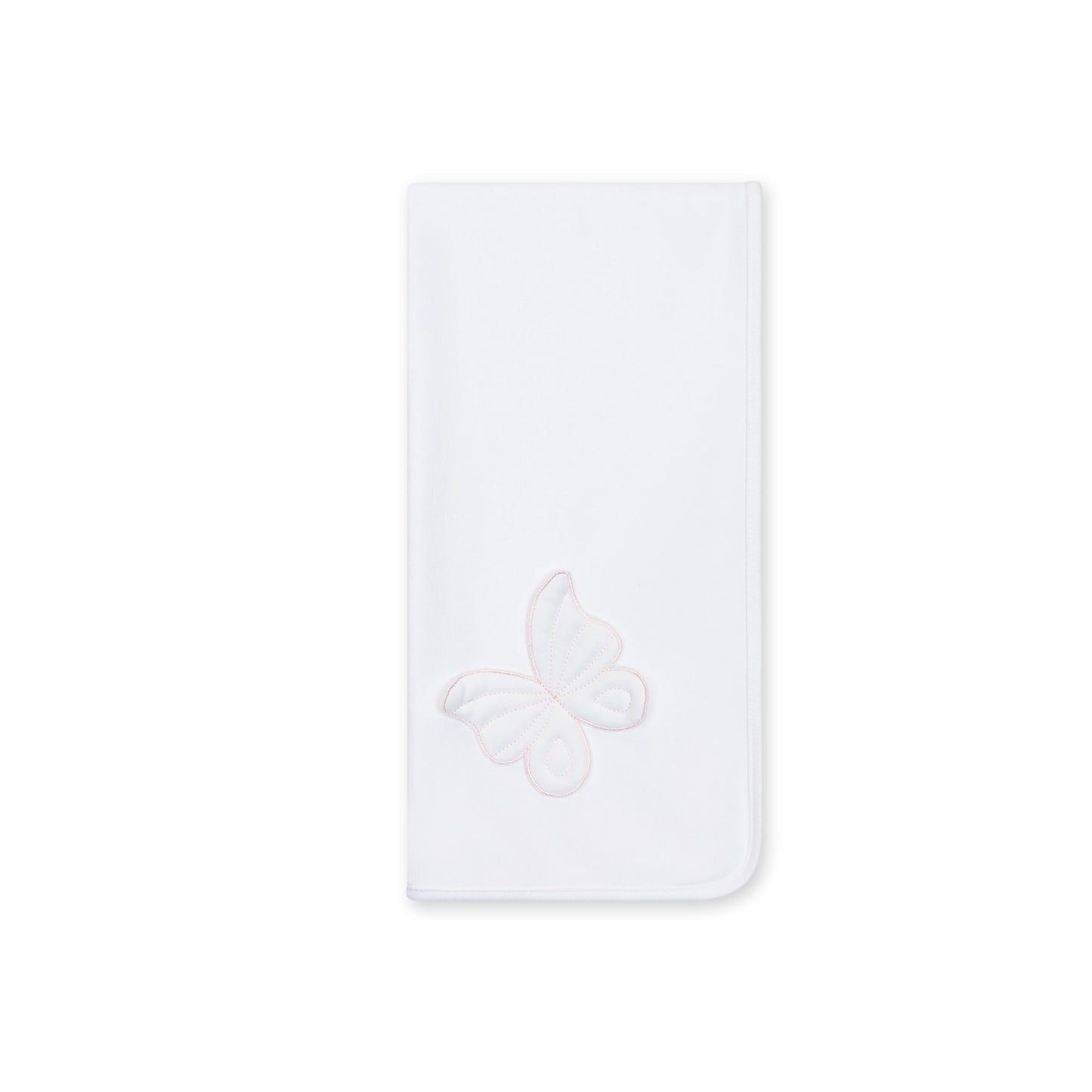 Baby Gi - Cotton Butterfly Muslin Blanket - White