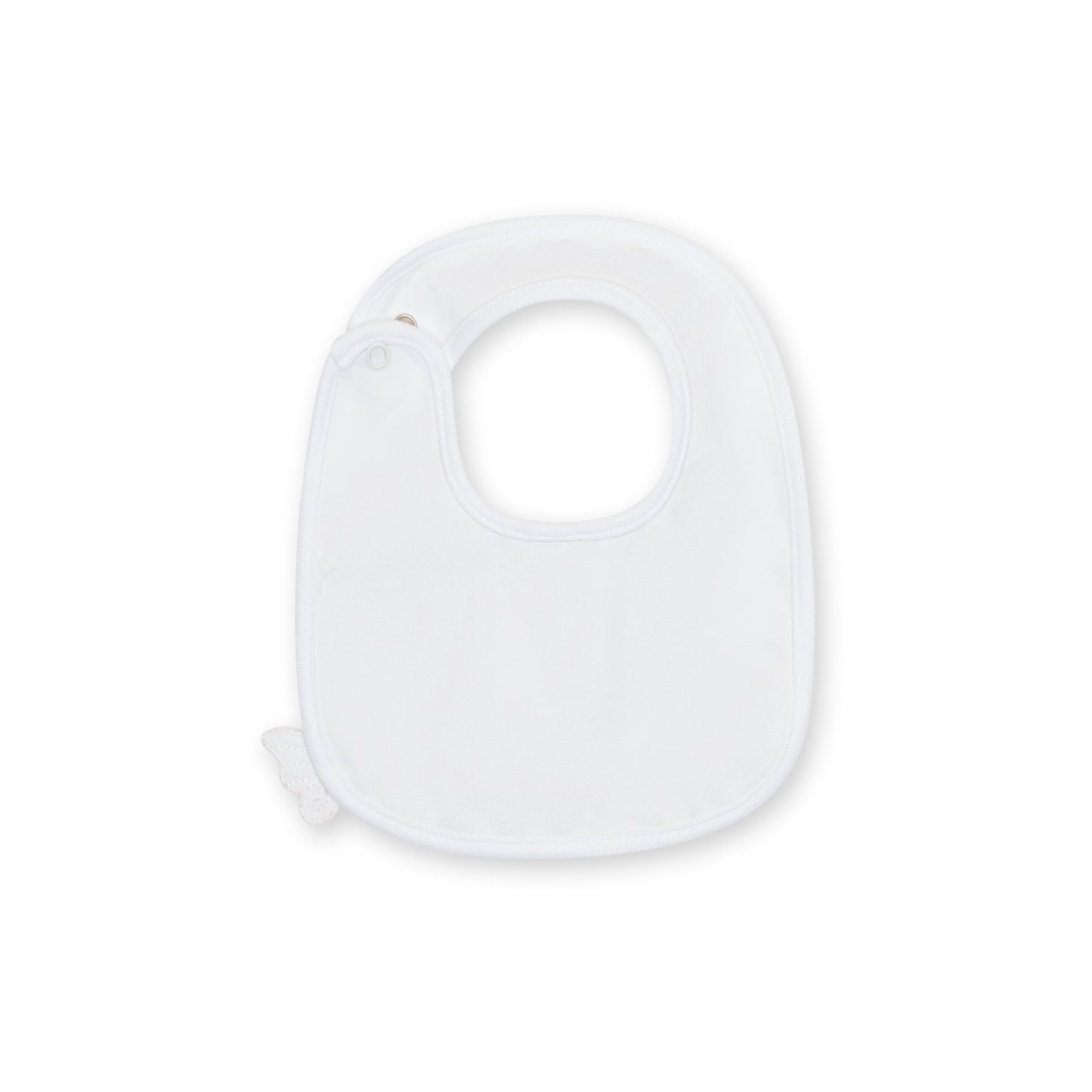 Baby Gi - Cotton Butterfly Bib - White