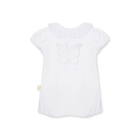 Baby Gi - Cotton Butterfly Romper - White