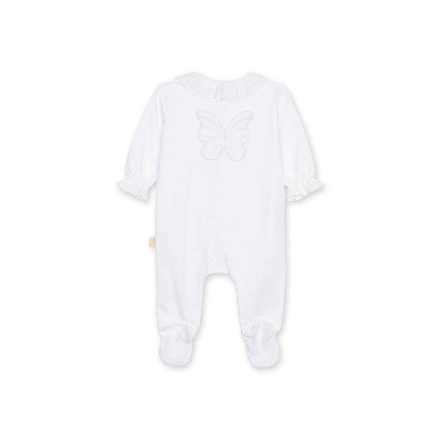 Baby Gi -  Cotton Butterfly Sleepsuit - White