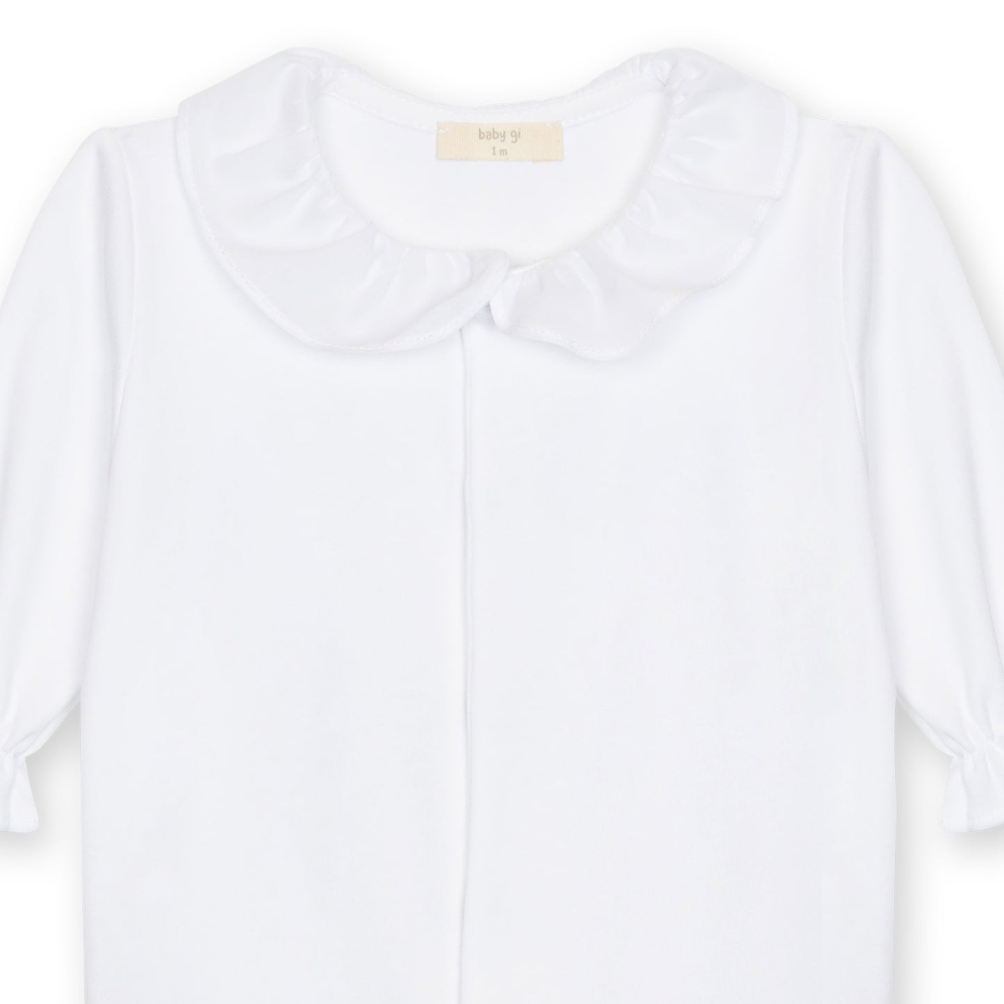 Baby Gi -  Cotton Butterfly Sleepsuit - White