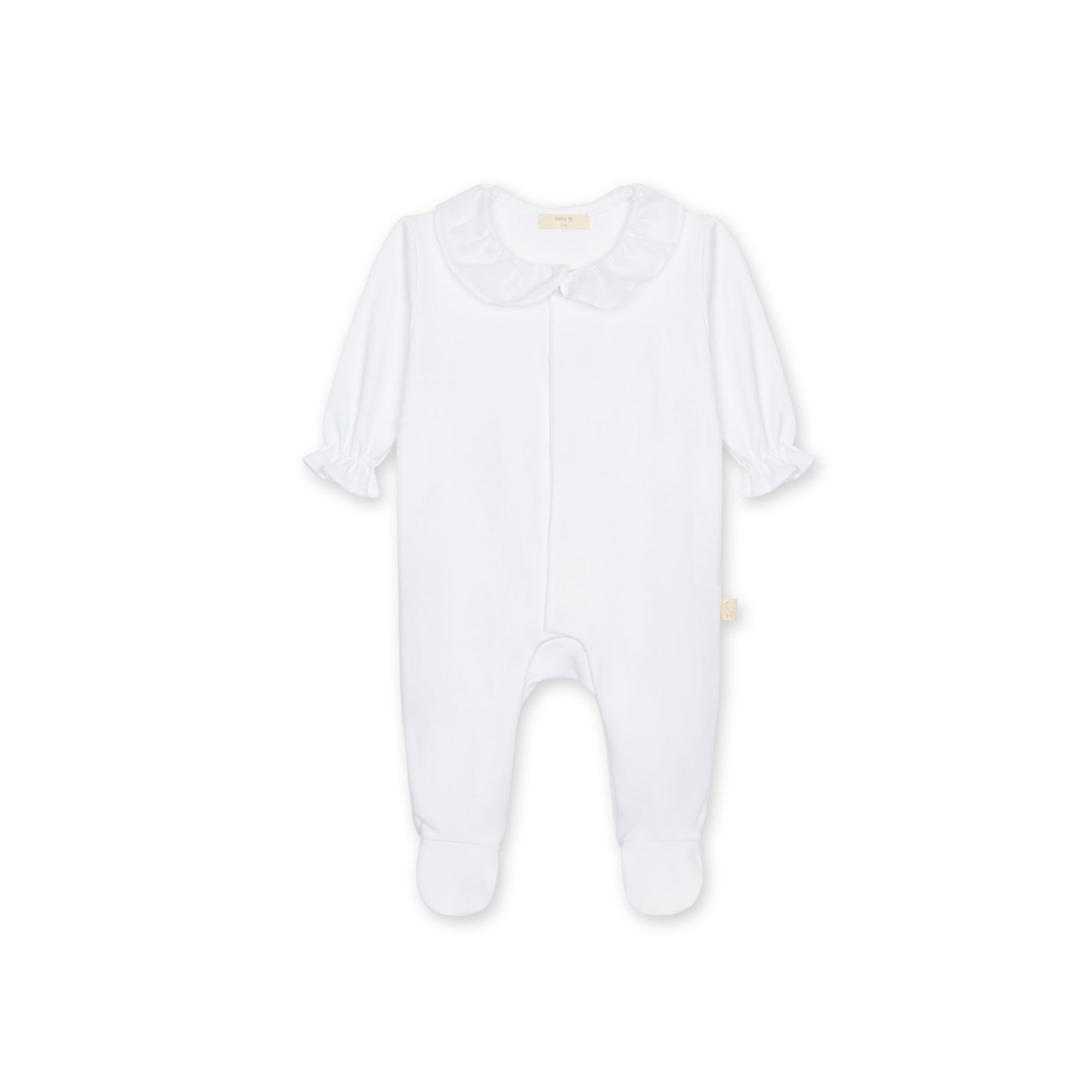 Baby Gi -  Cotton Butterfly Sleepsuit - White