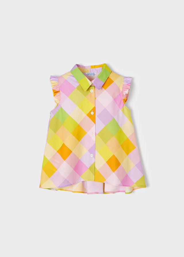 Mayoral - Girls Multicolour Check Blouse