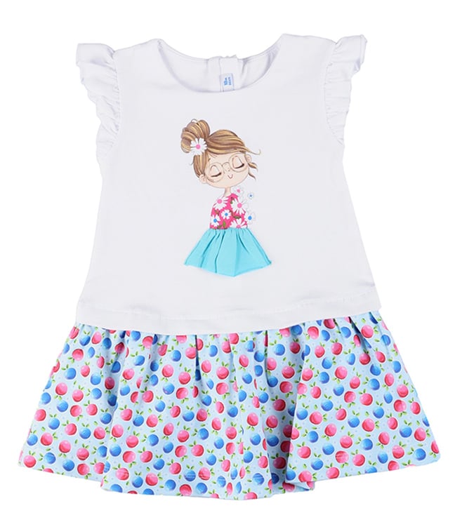 Mayoral - Girls White Print Dress