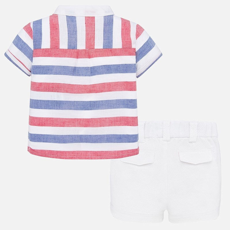 Mayoral - Red Striped Short Set