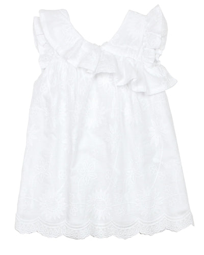 Mayoral - White Ruffle Dress