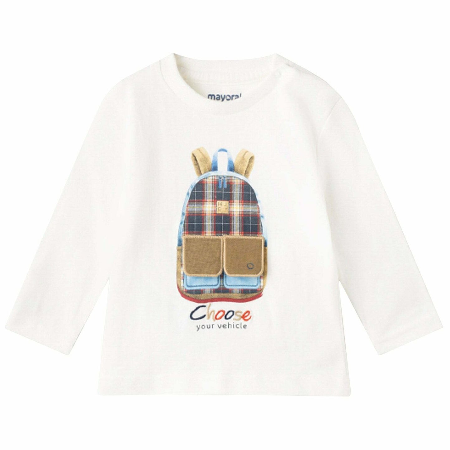 Mayoral - Boys Cream Backpack T-shirt