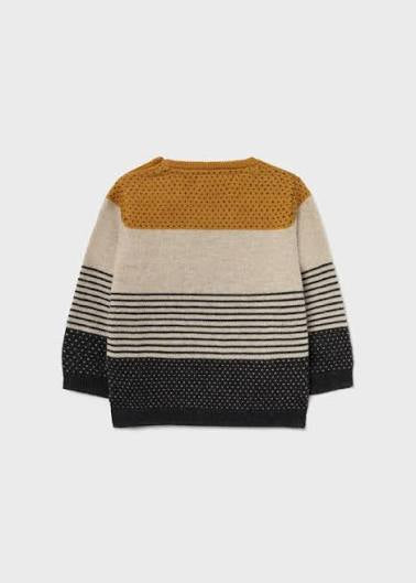 Mayoral - Boys Stripe Cat Sweater