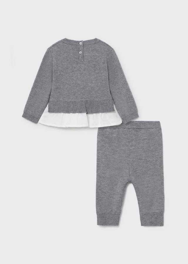 Mayoral - Baby Girls Grey Knit Set