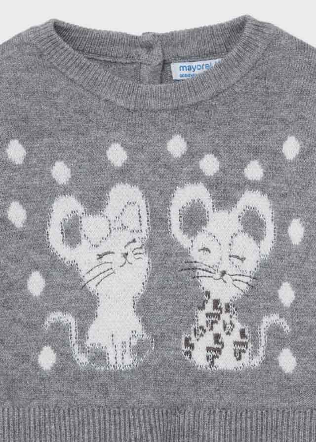 Mayoral - Baby Girls Grey Knit Set