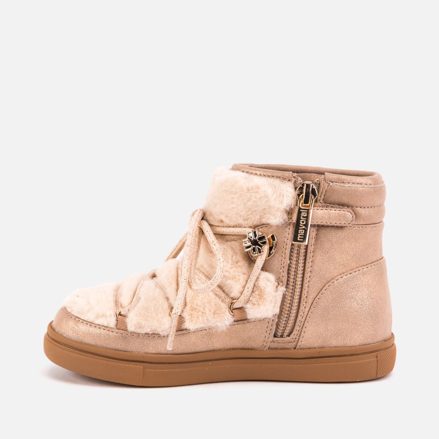 Mayoral - Girls Pink Faux Fur Boot