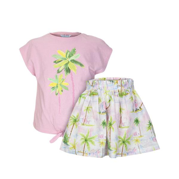 Mayoral printed top and skirt set