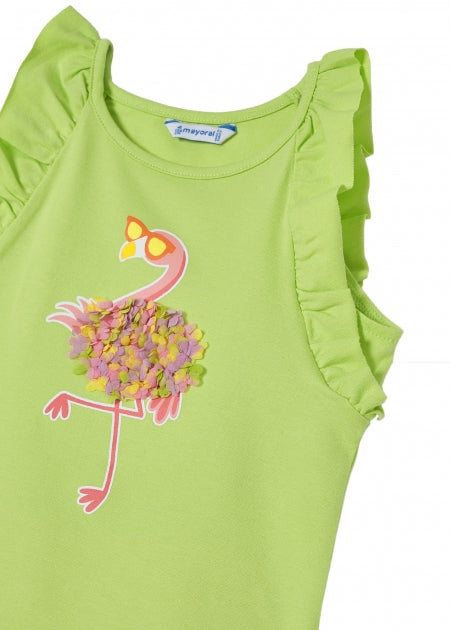 Mayoral - Spring Summer Green Top Purple Yellow Shorts Set