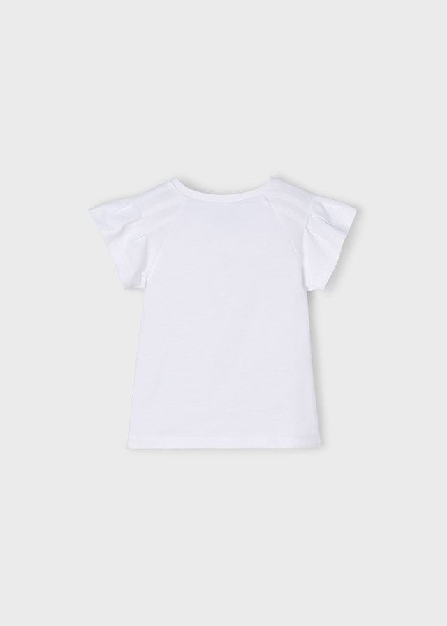 Mayoral - Girls White Doll T-Shirt