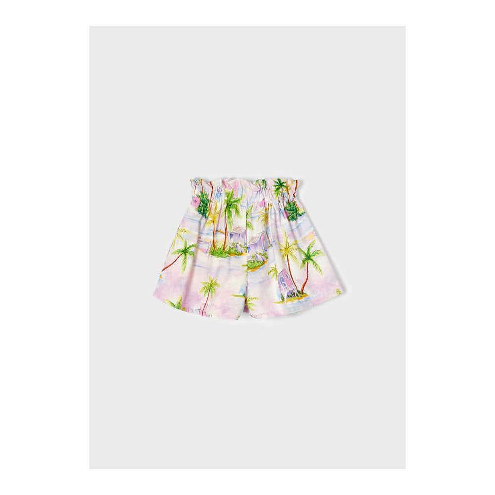 Mayoral - Girls Mauve Patterned shorts