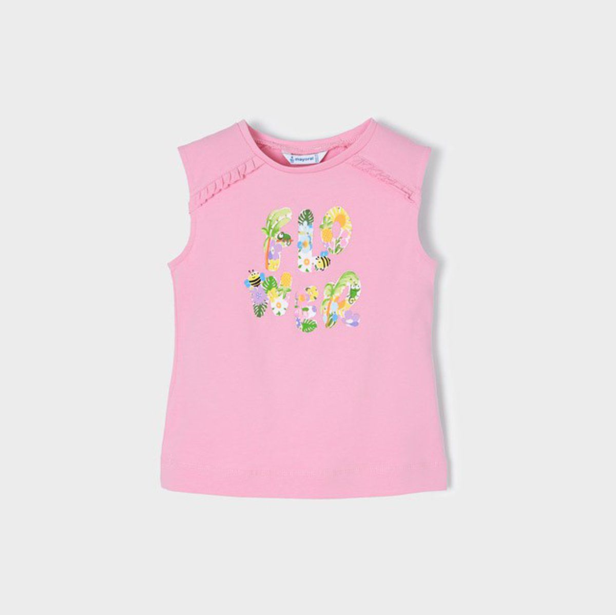Mayoral - Pink Flower Cotton Top