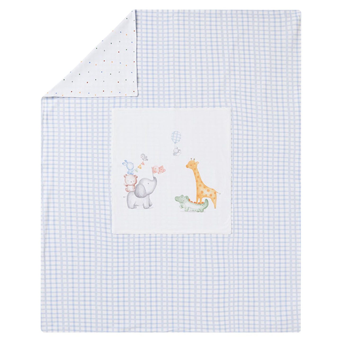 Mayoral - Baby Boys White & Blue Blanket