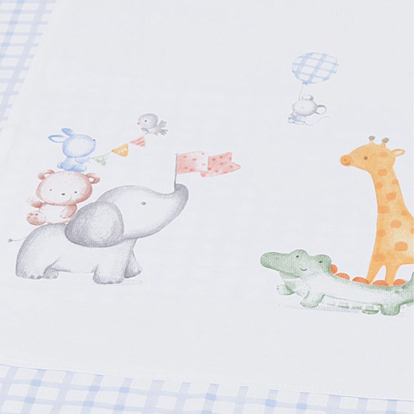 Mayoral - Baby Boys White & Blue Blanket