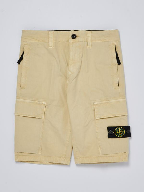 Stone Island - Boys Beige Cargo Short