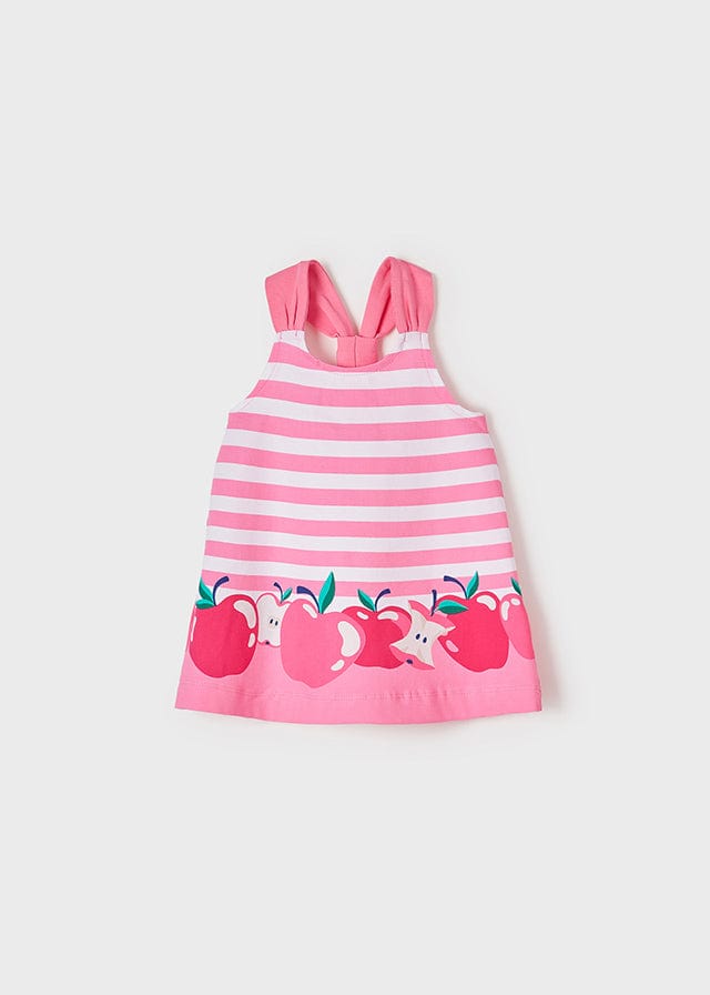 Mayoral - Girls Pink Stripe Cotton Dress