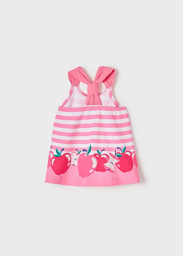 Mayoral - Girls Pink Stripe Cotton Dress