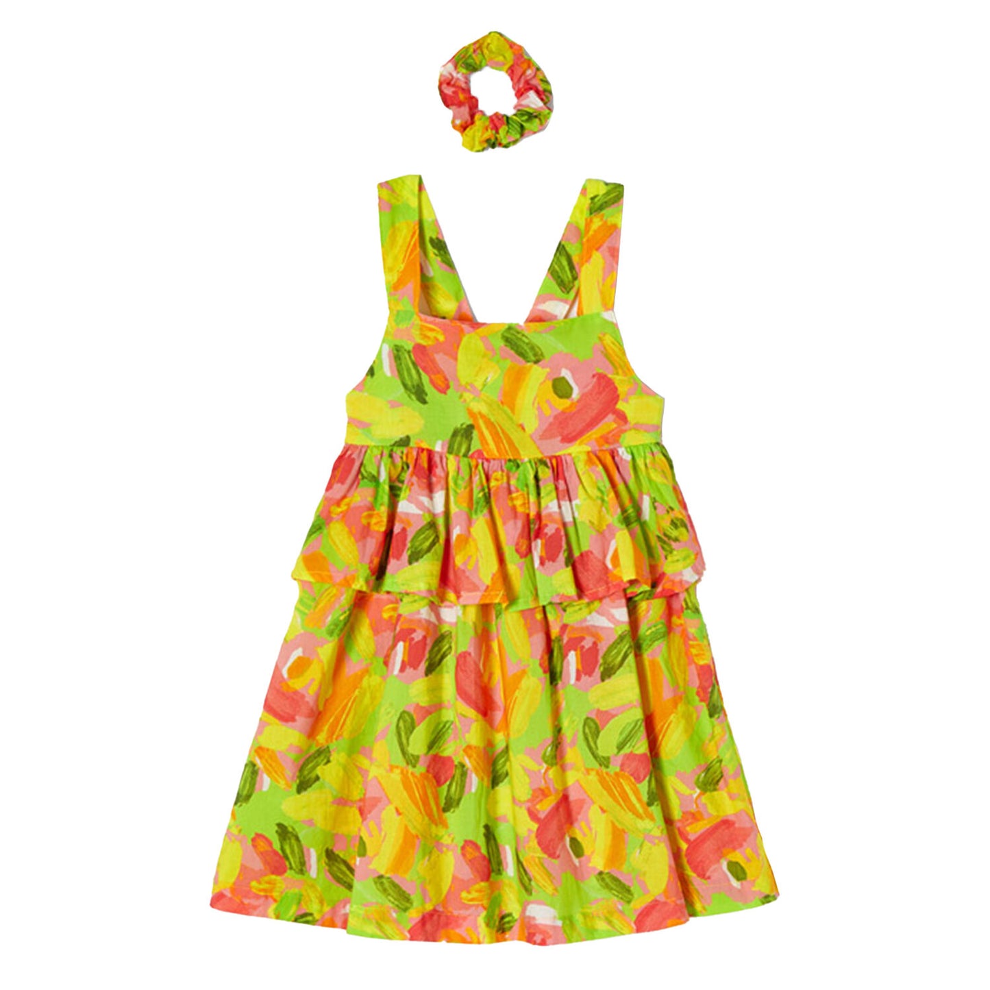 Mayoral - Green and Pink Floral Dress Set