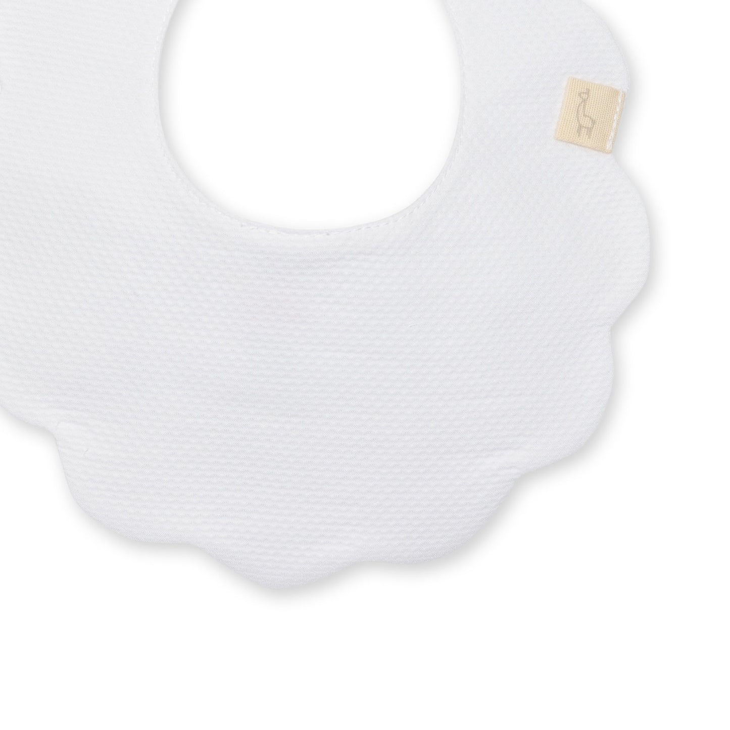 Baby Gi - Cotton Pique Bib - White