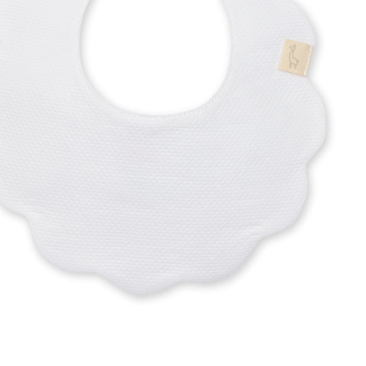 Baby Gi - Cotton Pique Bib - White