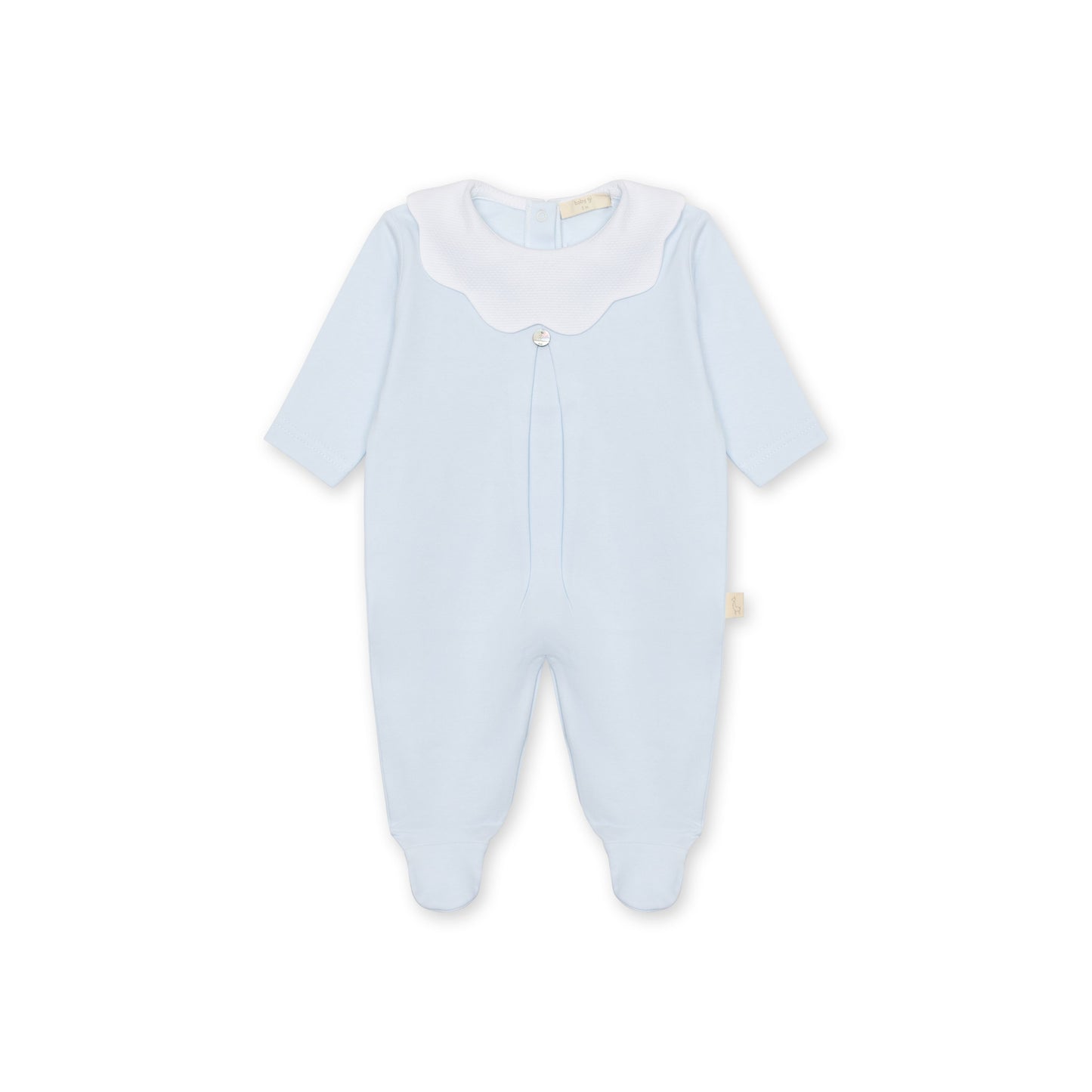 Baby Gi - Cotton Pique Sleepsuit - Blue