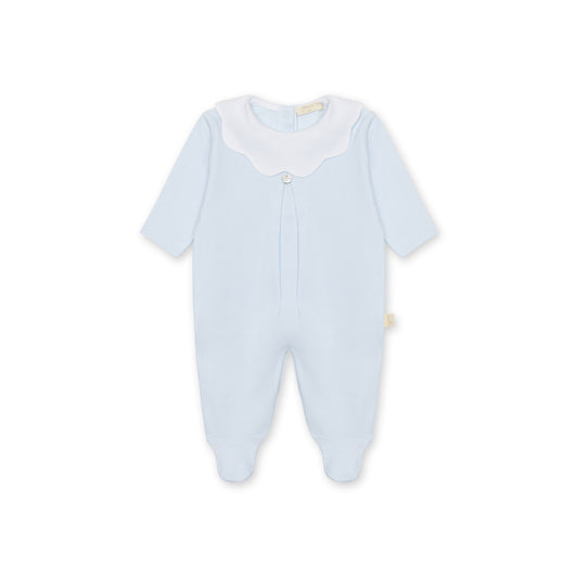 Baby Gi - Cotton Pique Sleepsuit - Blue