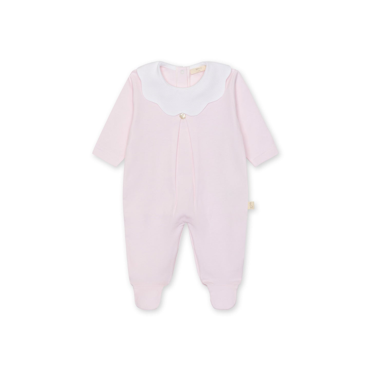 Baby Gi - Cotton Pique Sleepsuit - Pink